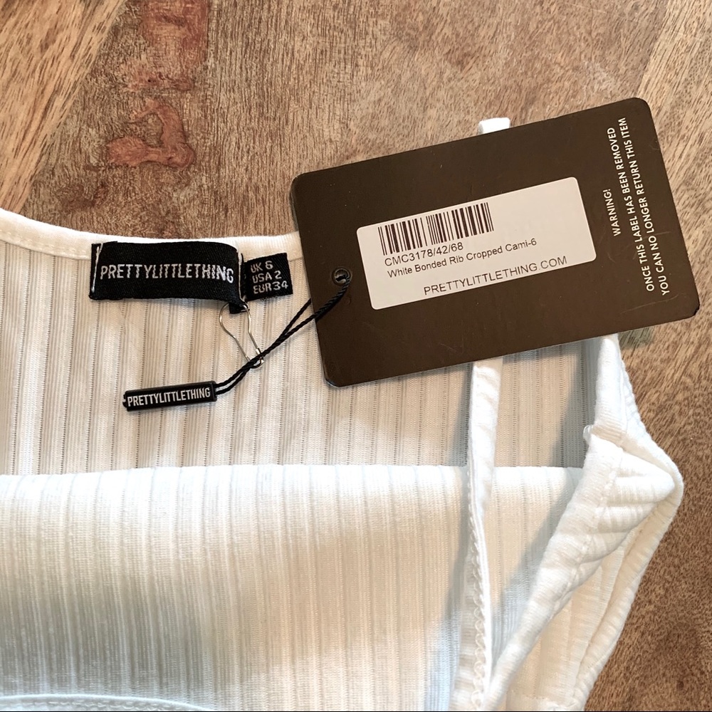 PrettyLittleThing Ribbed Cropped Cami - Picture 6 of 8